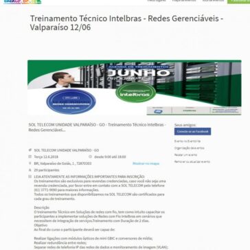 Treinamento Técnico Intelbras – Redes Gerenciáveis – Evento.br.com