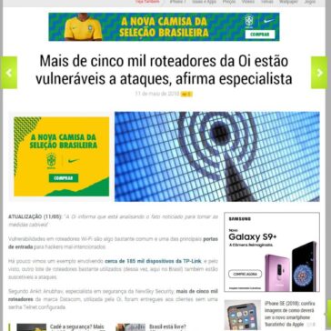 Mais de cinco mil roteadores da Oi estão vulneráveis a ataques, afirma especialista – Tudo Celular