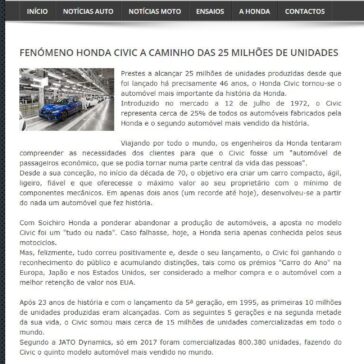 Fenómeno Honda Civic a caminho das 25 milhões de unidades – Honda News Spot