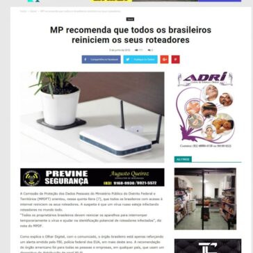 MP recomenda que todos os brasileiros reiniciem os seus roteadores – Ingá Cidadã
