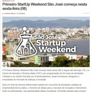 Primeiro StartUp Weekend São José começa nesta sexta-feira (08) – Informe Online/SC