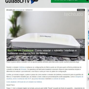 Como resetar o roteador Intelbras e restaurar configurações de fábrica – Guia do CFTV