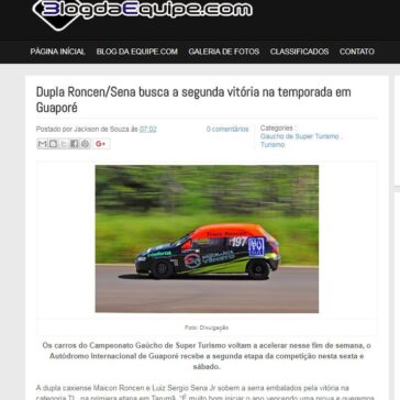 Dupla Roncen/Sena busca a segunda vitória na temporada em Guaporé – Blog da Equipe