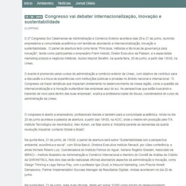 Congresso vai debater internacionalização, inovação e sustentabilidade – Ambiente Brasil