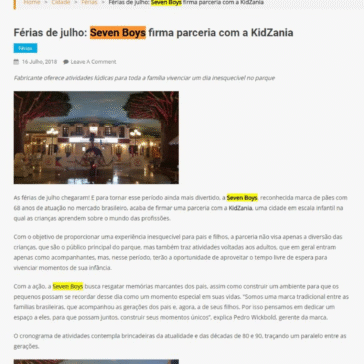Férias de julho: Seven Boys firma parceria com a KidZania – AgitoSP