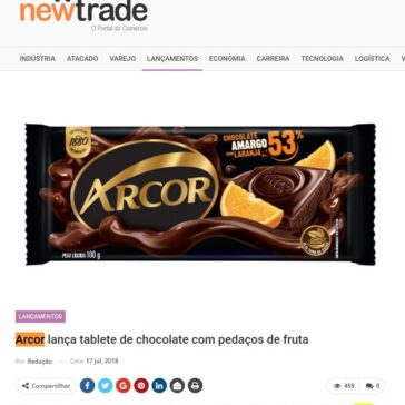 Arcor lança tablete de chocolate com pedaços de fruta – Newtrade