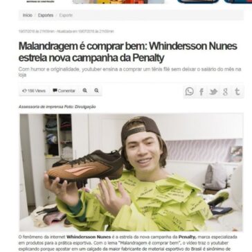 Malandragem é comprar bem: Whindersson Nunes estrela nova campanha da Penalty – JE Online