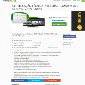 CERTIFICAÇÃO TÉCNICA INTELBRAS – Software VMS – Evento.br.com