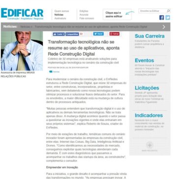 Transformação tecnológica não se resume ao uso de aplicativos, aponta Rede Construção Digital – Revista Edificar