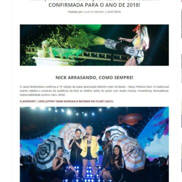 NICK | A maior premiação teen do Brasil está confirmada para o ano de 2018! – Coxinha Nerd