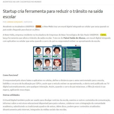 Startup cria ferramenta para reduzir o trânsito na saída escolar – Agência USP de Notícias