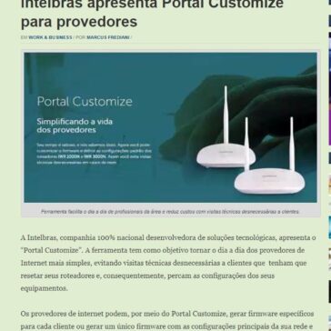 Intelbras apresenta Portal Customize para provedores – Crazykiwi