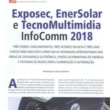 Exposec, EnerSolar e TecnoMultimídia InfoComm 2018 – Potência