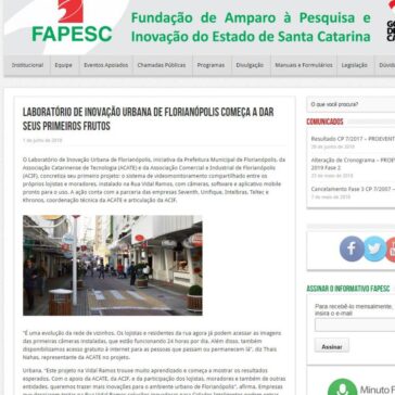 Laboratório de Inovação Urbana de Florianópolis começa a dar seus primeiros frutos – FAPESC