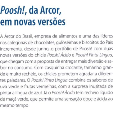 Poosh!, da Arcor em novas versões – Gôndola