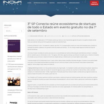 3° SP Conecta reúne ecossistema de startups de todo o Estado em evento gratuito no dia 1° de setembro – INOVA Unicamp