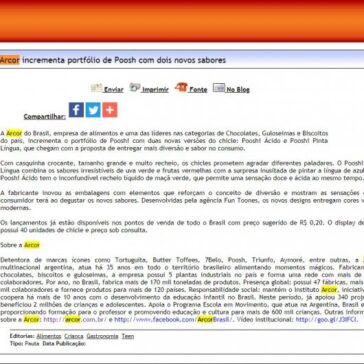 Arcor incrementa portfólio de Poosh com dois novos sabores – Difundir