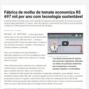 Fábrica de molho de tomate economiza R$ 697 mil por ano com tecnologia sustentável – Jornal de Humaita