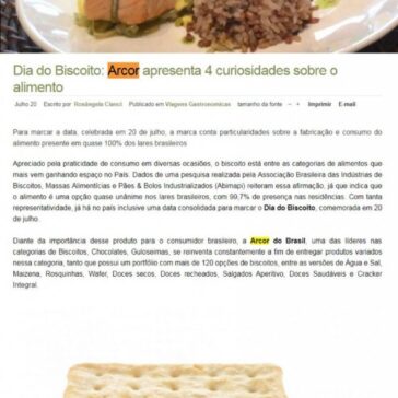 Dia do Biscoito: Arcor apresenta 4 curiosidades sobre o alimento – Universo de Rose