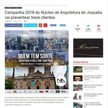Campanha 2018 do Núcleo de Arquitetura de Joaçaba vai presentear treze clientes – Eder Luiz