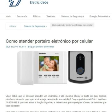 Como atender porteiro eletrônico por celular – Eletricista Florianópolis