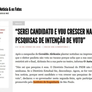 “SEREI CANDIDATO E VOU CRESCER NAS PESQUISAS DE INTENÇÃO DE VOTO” – A Notícia & os Fatos