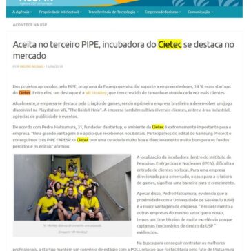 Aceita no terceiro PIPE, incubadora do Cietec se destaca no mercado – Agência USP de Inovação