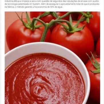 Fábrica de molho de tomate economiza R$ 697 mil por ano com tecnologia sustentável – Dicas BH