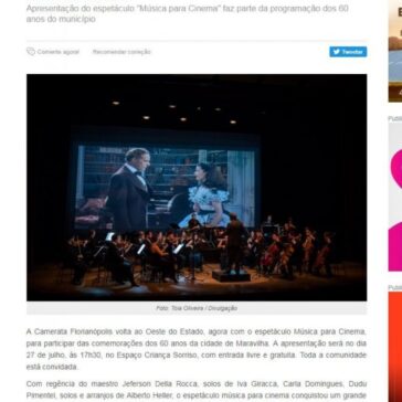 Camerata Florianópolis fará apresentação em Maravilha – Wh3