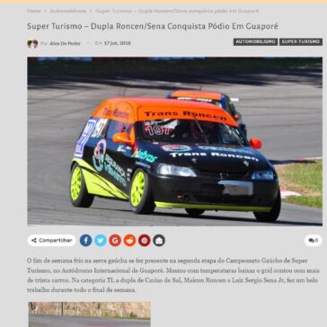 Super Turismo – Dupla Roncen/Sena conquista pódio em Guaporé – Velocidade no Sangue