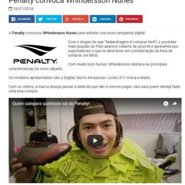 Penalty convoca Whindersson Nunes – Promoview