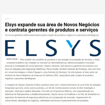 Elsys expande sua área de Novos Negócios e contrata gerentes de produtos e serviços – Dicas BH