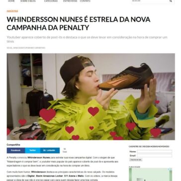 Whindersson Nunes é estrela da nova campanha da Penalty – Marketing Esportivo