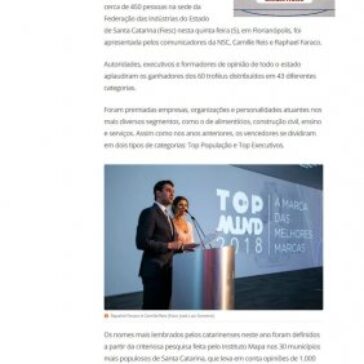 Top Of Mind premia os nomes mais lembrados pelos catarinenses – Rede Globo