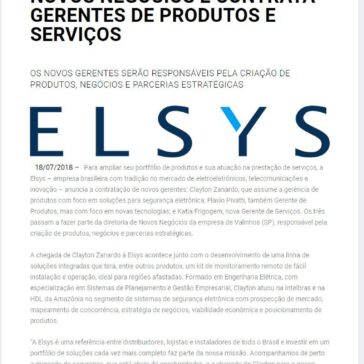 Elsys expande sua área de Novos Negócios e contrata gerentes de produtos e serviços – Blog Gowork
