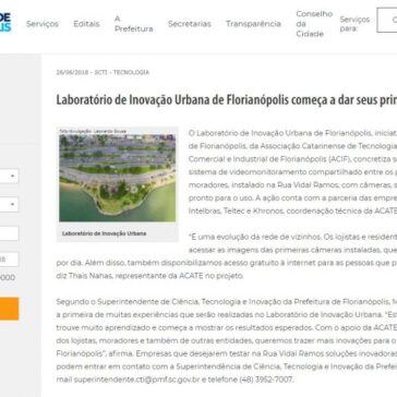 Laboratório de Inovação Urbana de Florianópolis começa a dar seus primeiros frutos – Prefeitura Municipal de Florianópolis