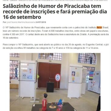 Salãozinho de Humor de Piracicaba tem recorde de inscrições e fará premiação dia 16 de setembro – Campo Grande Notícias