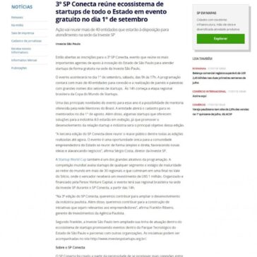 3° SP Conecta reúne ecossistema de startups de todo o Estado em evento gratuito no dia 1° de setembro – Investe São Paulo