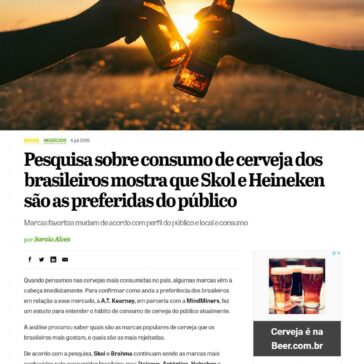 Pesquisa sobre consumo de cerveja dos brasileiros mostra que Skol e Heineken são as preferidas do público – B9
