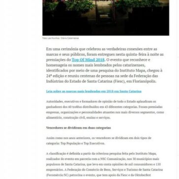 Marcas mais lembradas de Santa Catarina recebem o prêmio Top Of Mind – Diário Catarinense (On-line)