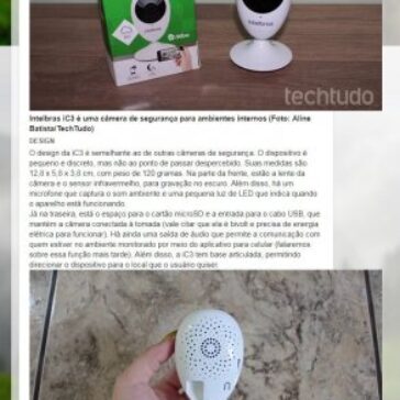 CÂMERA DE SEGURANÇA: REVIEW INTELBRAS IC3 – Blog Olho