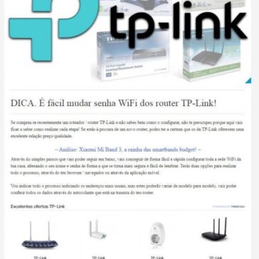 DICA. É fácil mudar senha WiFi dos router TP-Link! – Techenet