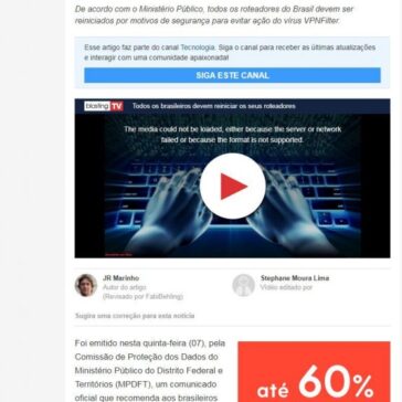Ministério Público recomenda que brasileiros reiniciem roteadores para evitar virus – Blasting News