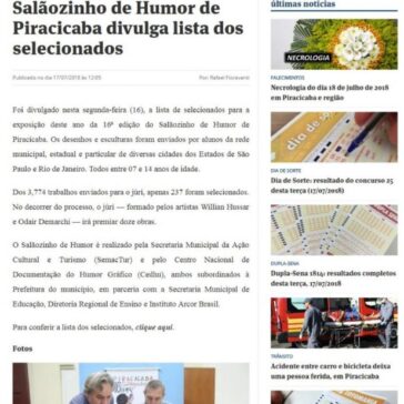Salãozinho de Humor de Piracicaba divulga lista dos selecionados – Piranot