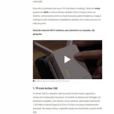 TP-Link Archer C60 e TL-WA850RE são roteadores mais buscados de junho – Tech tudo