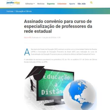 Assinado convênio para curso de especialização de professores da rede estadual – Paraiba Online
