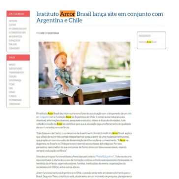 Instituto Arcor Brasil lança site em conjunto com Argentina e Chile – Gife