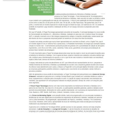 Fispal Tecnologia reúne soluções e muitas atrações para a Indústria de Alimentos e Bebidas – Abrava