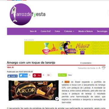 Amargo com um toque de laranja – Arroz de Fyesta