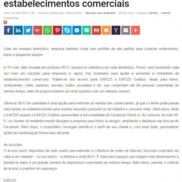 TP-Link apresenta soluções para aumentar a visibilidade de estabelecimentos comerciais – SEGS